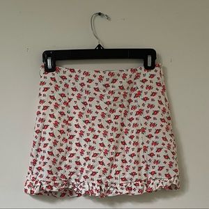 Zara floral mini skirt